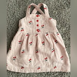 Hanna Andersson Pink Dress with Cherry Accents